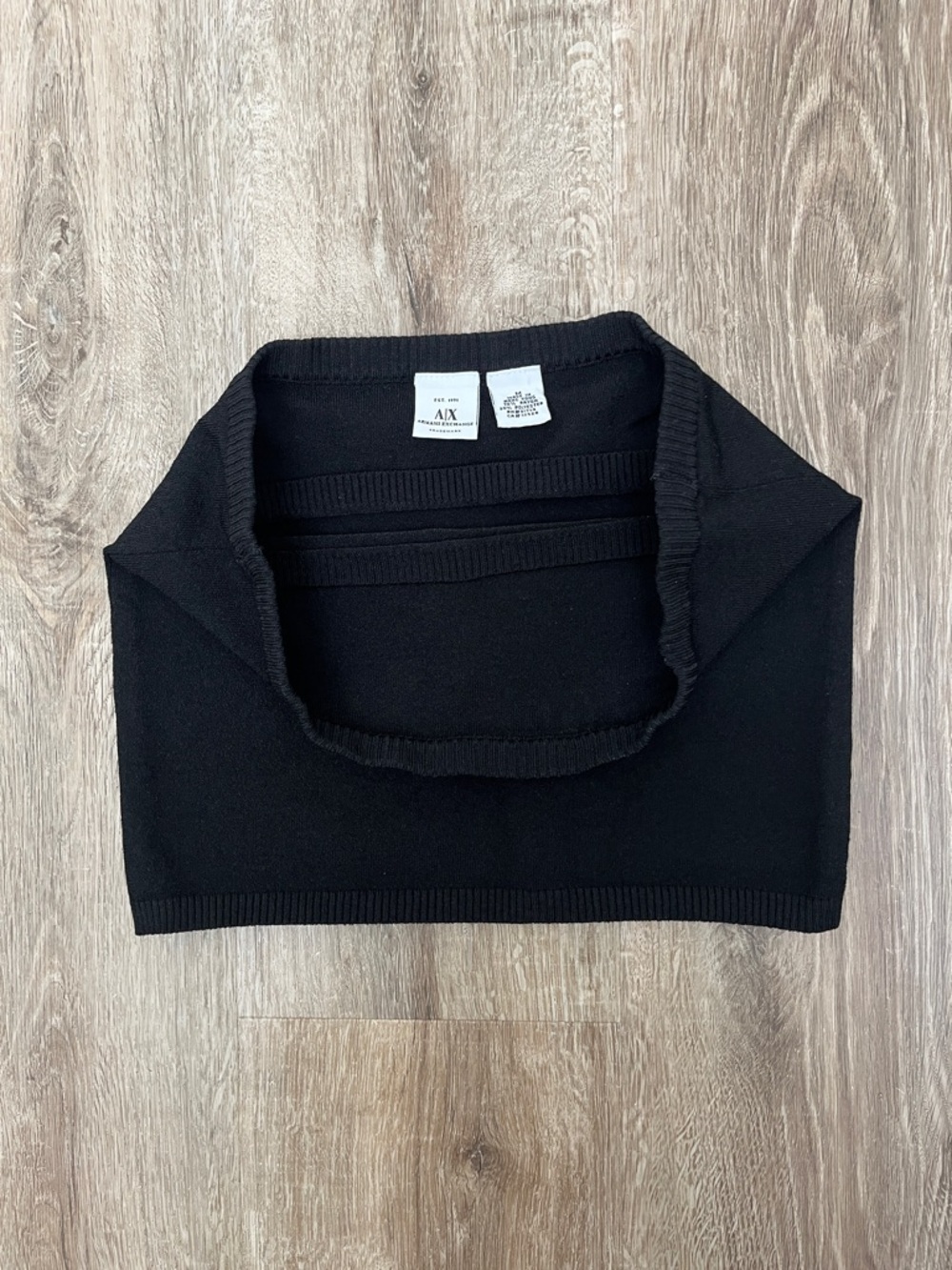 Armani Exchange Black Strapless Knit Tube Top - Picture 3 of 3
